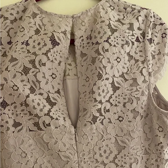 H&M NEW Women’s Purple Lilac Sleeveless Lace Pleated Dress. Size Large. - Picture 3 of 6